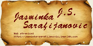 Jasminka Sarafijanović vizit kartica